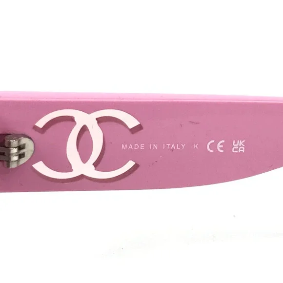Chanel Sunglasses 5527-A c.1776/53 Polished Pink Asian Fit Frames w/ Gray Lenses - Picture 12 of 13